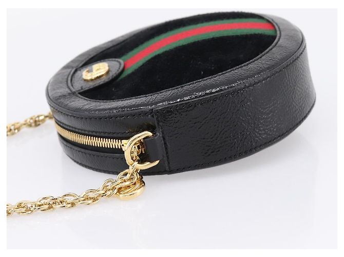 GUCCI Ophdia GG Web Sherry Line Chain Shoulder Bag Suede 550618 - vista 3