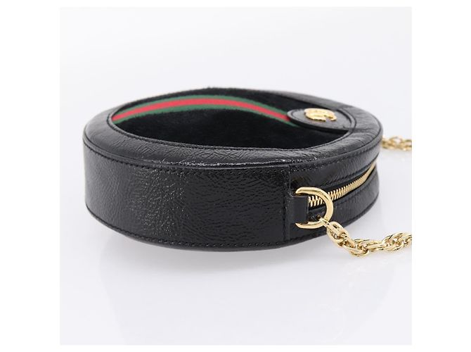 GUCCI Ophdia GG Web Sherry Line Chain Shoulder Bag Suede 550618 - vista 4