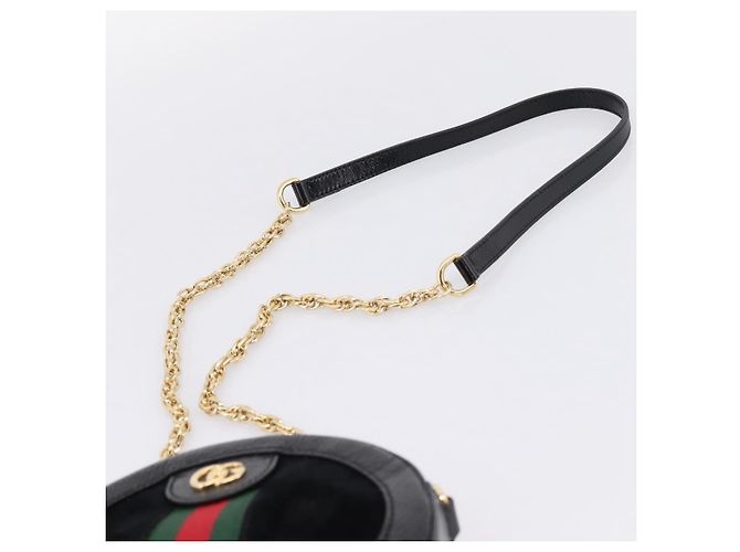 GUCCI Ophdia GG Web Sherry Line Chain Shoulder Bag Suede 550618 - vista 8