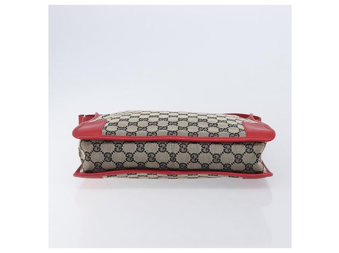 GUCCI GG Canvas Shoulder Bag Navy Gold 001 4205 - vista 11