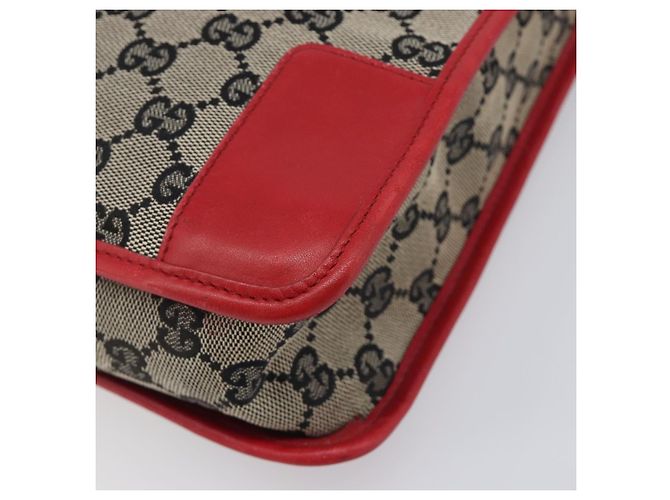 GUCCI GG Canvas Shoulder Bag Navy Gold 001 4205 - vista 12