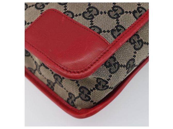 GUCCI GG Canvas Shoulder Bag Navy Gold 001 4205 - vista 15
