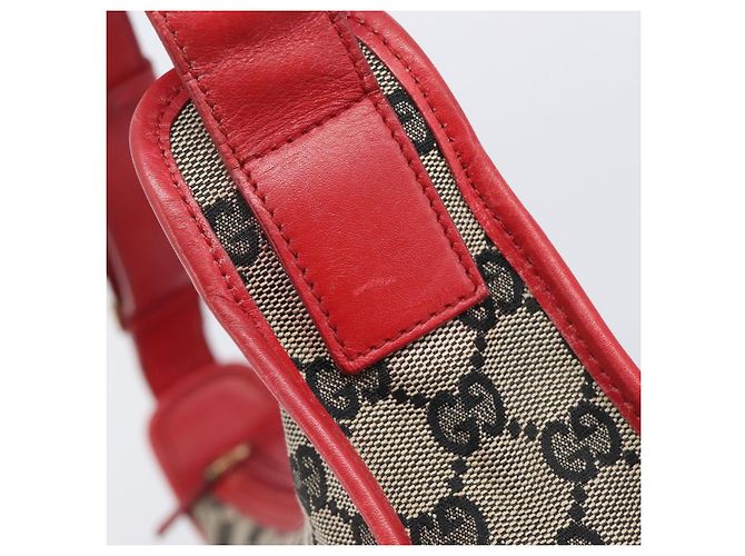 GUCCI GG Canvas Shoulder Bag Navy Gold 001 4205 - vista 16
