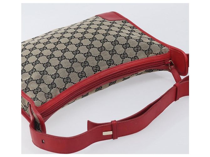 GUCCI GG Canvas Shoulder Bag Navy Gold 001 4205 - vista 6