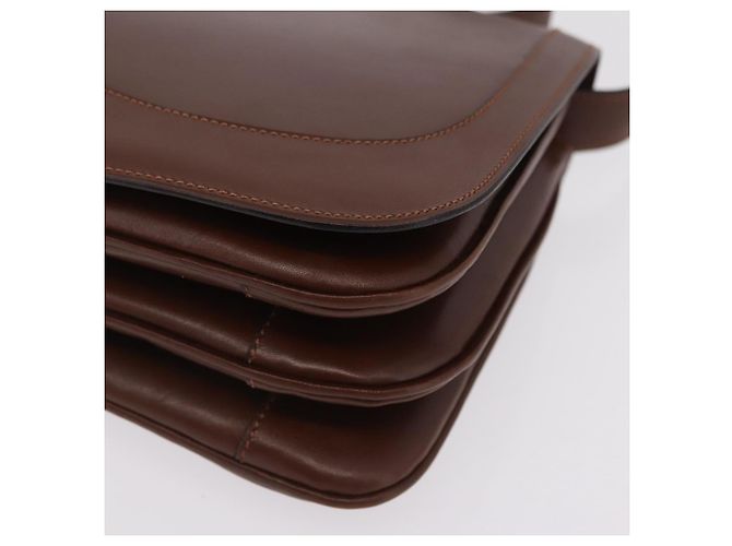 Céline CELINE Triomphe Shoulder Bag Leather Brown Gold Tone - vista 13