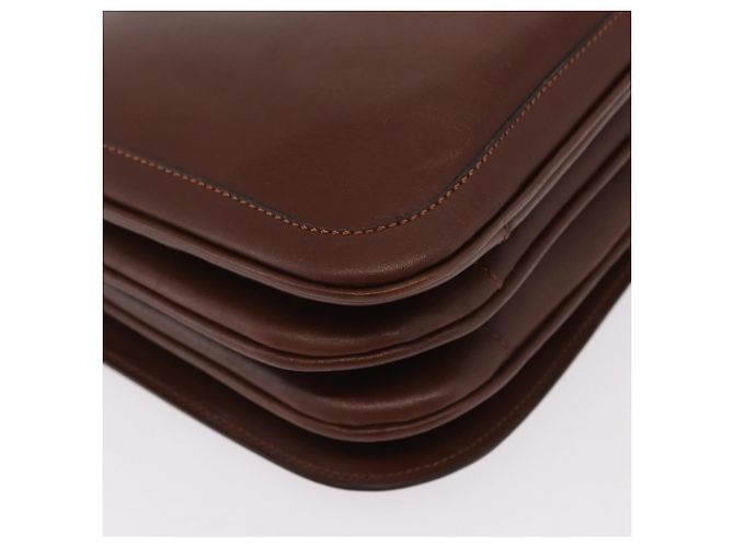 Céline CELINE Triomphe Shoulder Bag Leather Brown Gold Tone - vista 14