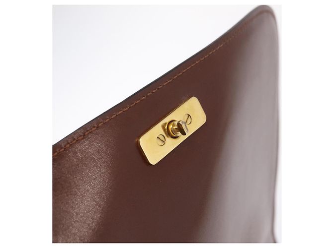 Céline CELINE Triomphe Shoulder Bag Leather Brown Gold Tone - vista 18
