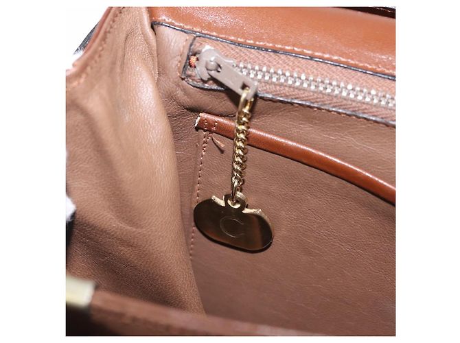 Céline CELINE Triomphe Shoulder Bag Leather Brown Gold Tone - vista 24