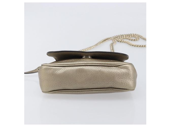 GUCCI Soho Chain Shoulder Bag Leather Gold 323190 - vista 11