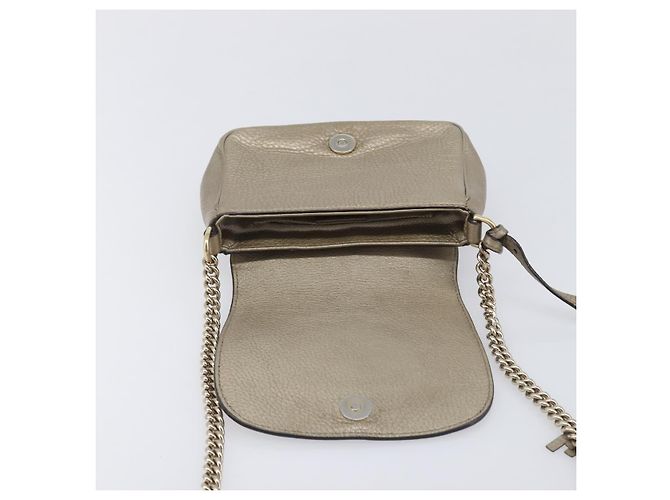 GUCCI Soho Chain Shoulder Bag Leather Gold 323190 - vista 17