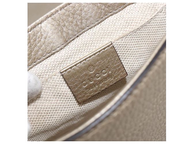 GUCCI Soho Chain Shoulder Bag Leather Gold 323190 - vista 18