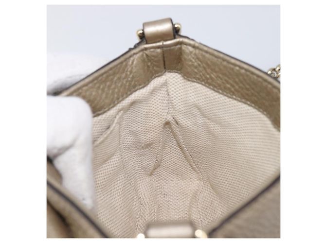 GUCCI Soho Chain Shoulder Bag Leather Gold 323190 - vista 20