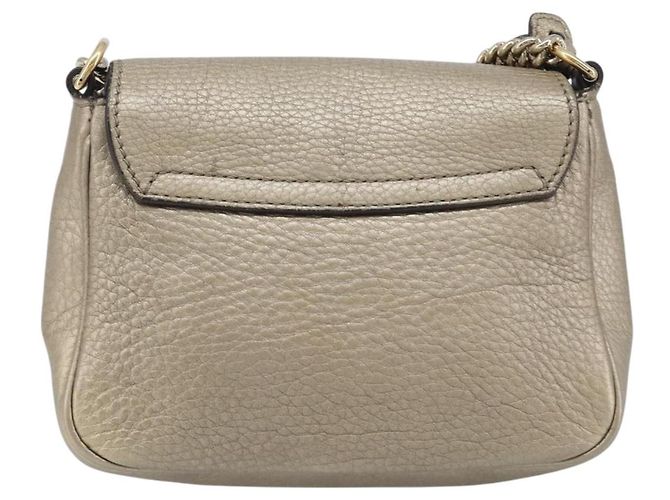 GUCCI Soho Chain Shoulder Bag Leather Gold 323190 - vista 3