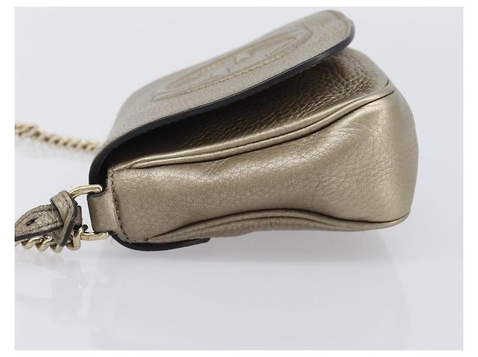 GUCCI Soho Chain Shoulder Bag Leather Gold 323190 - vista 6