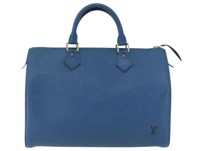 LOUIS VUITTON Epi Speedy 30 Hand Bag Toledo Blue M43005 LV - vista 13