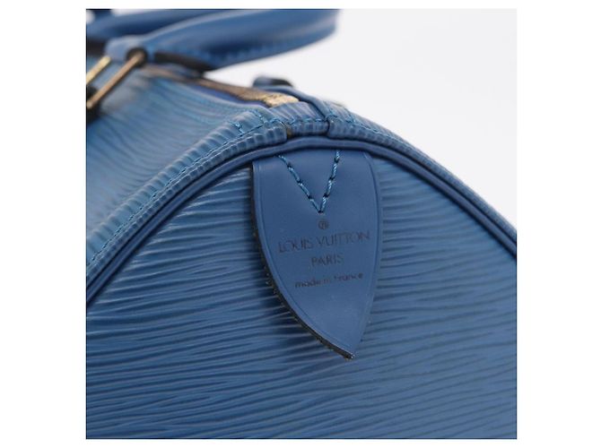 LOUIS VUITTON Epi Speedy 30 Hand Bag Toledo Blue M43005 LV - vista 19