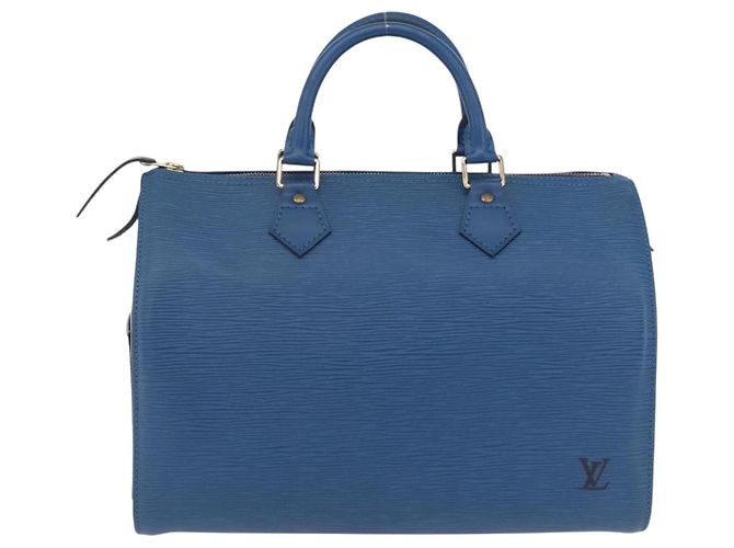 LOUIS VUITTON Epi Speedy 30 Hand Bag Toledo Blue M43005 LV - vista 2