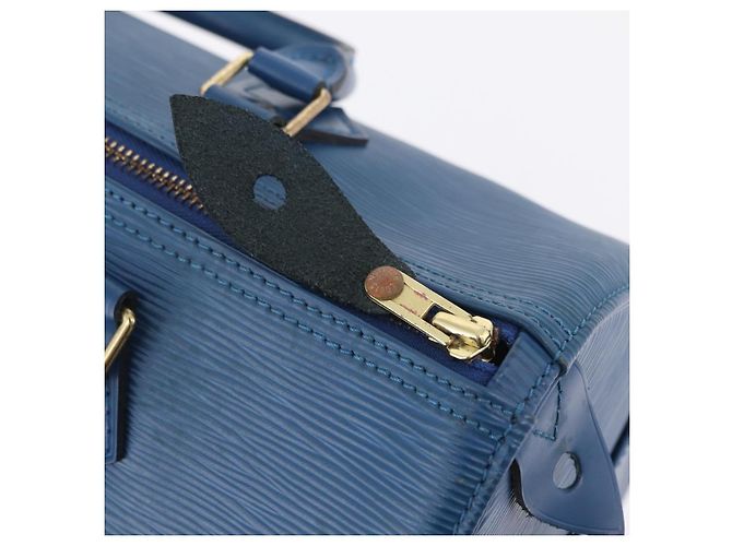 LOUIS VUITTON Epi Speedy 30 Hand Bag Toledo Blue M43005 LV - vista 20