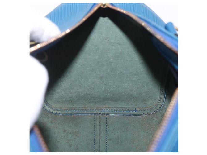 LOUIS VUITTON Epi Speedy 30 Hand Bag Toledo Blue M43005 LV - vista 22