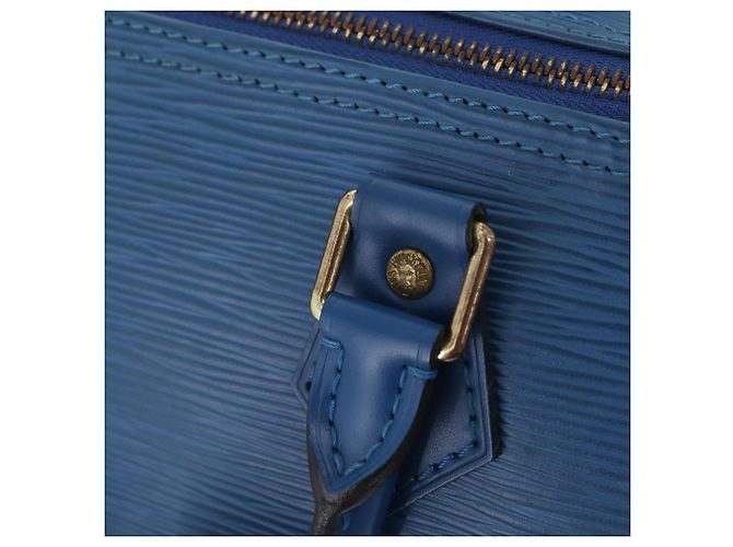 LOUIS VUITTON Epi Speedy 30 Hand Bag Toledo Blue M43005 LV - vista 9
