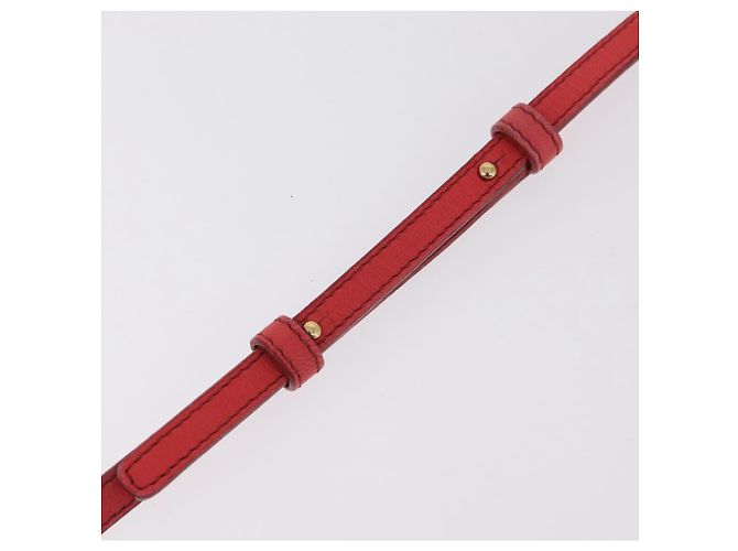 Céline CELINE Trio Shoulder Bag Leather Red Gold Tone - vista 10