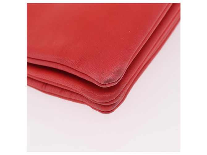 Céline CELINE Trio Shoulder Bag Leather Red Gold Tone - vista 13