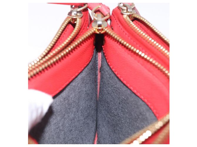 Céline CELINE Trio Shoulder Bag Leather Red Gold Tone - vista 24