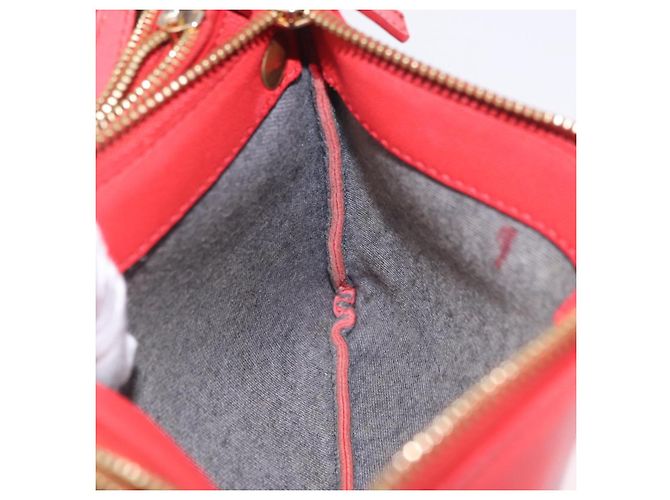 Céline CELINE Trio Shoulder Bag Leather Red Gold Tone - vista 28