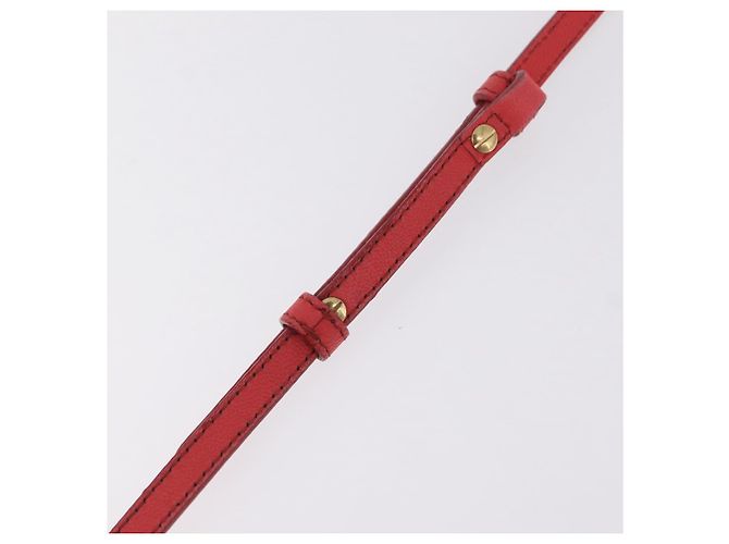 Céline CELINE Trio Shoulder Bag Leather Red Gold Tone - vista 9