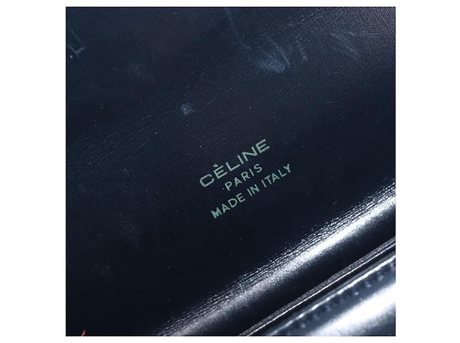 Céline CELINE C Saluki Shoulder Bag Canvas Navy Gold Tone - vista 18