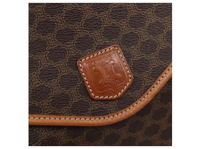 Céline CELINE Macadam Shoulder Bag PVC Brown Gold Tone - vista 16