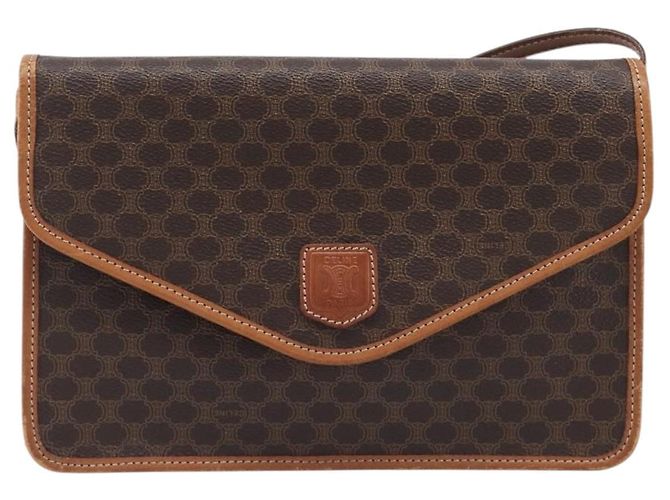 Céline CELINE Macadam Shoulder Bag PVC Brown Gold Tone - vista 2