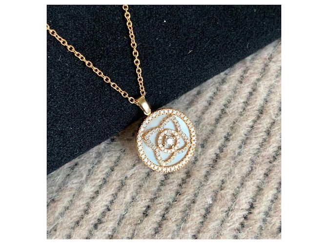 Collana De Beers Lotus in Oro Rosa e Diamanti - vista 2