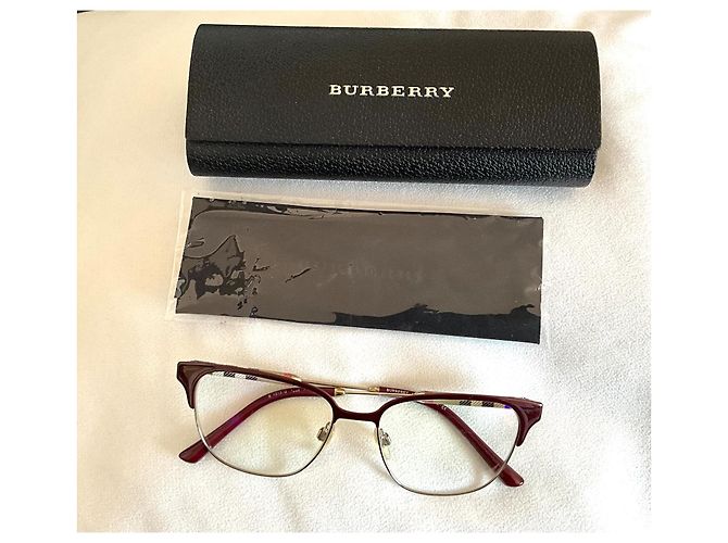 Burberry B1313-Q Occhiali Farfalla Cat-Eye - Bordeaux e Oro - vista 2