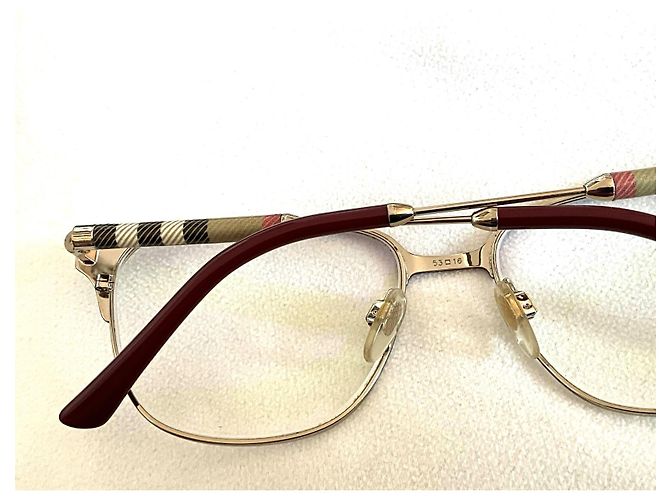 Burberry B1313-Q Occhiali Farfalla Cat-Eye - Bordeaux e Oro - vista 7