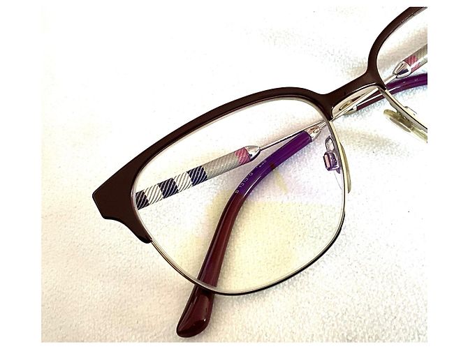 Burberry B1313-Q Occhiali Farfalla Cat-Eye - Bordeaux e Oro - vista 8