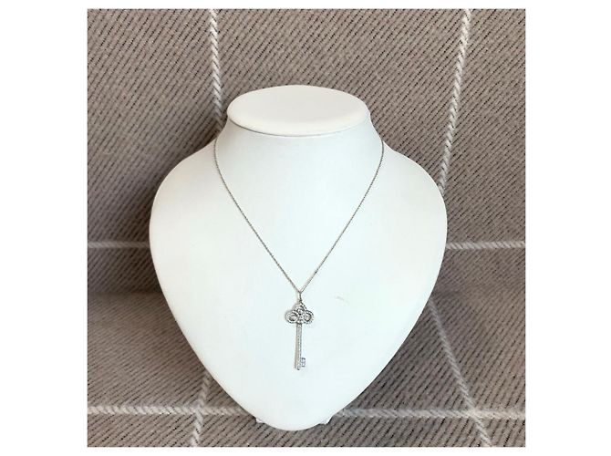 Collana Tiffany & Co. Chiave Iris in Platino e Diamanti - vista 6