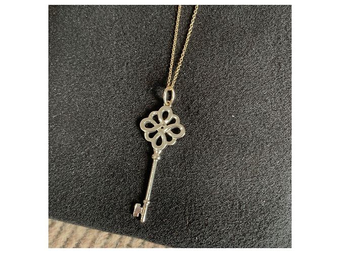 Collana Tiffany & Co. Keys Oro Bianco e Diamanti Nodo Cinese - vista 4