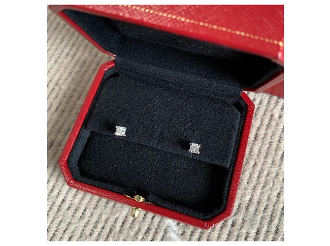 Orecchini Cartier Diamond Collection Testa di Toro Platino e Diamanti - vista 3