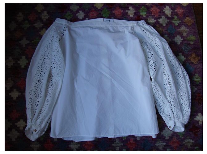 Autre Marque Hanane Hotait Camisa de Algodón Blanco Broderie Anglaise - vista 5