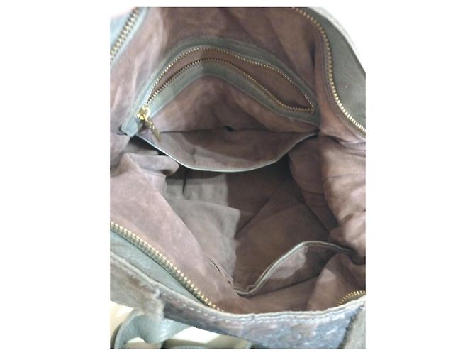 Borsa a tracolla Liebeskind Berlin in camoscio e pelle embossed coccodrillo - vista 9