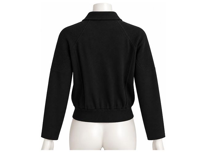 Burberry Brit Giacca Biker in misto cotone e seta - Nero - vista 4