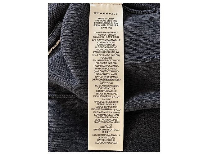 Burberry Brit Giacca Biker in misto cotone e seta - Nero - vista 6