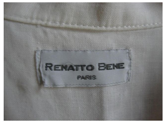 Autre Marque Renatto Bene weißes Leinenjacket - Ansicht 5