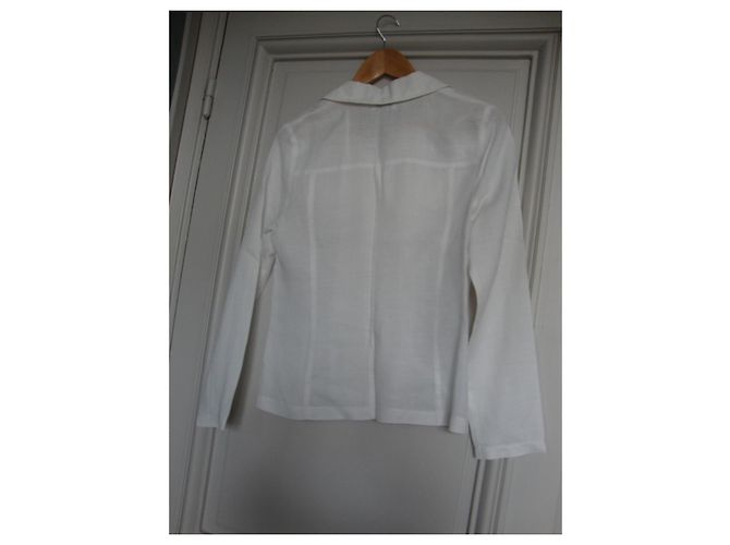 Autre Marque Renatto Bene weißes Leinenjacket - Ansicht 6