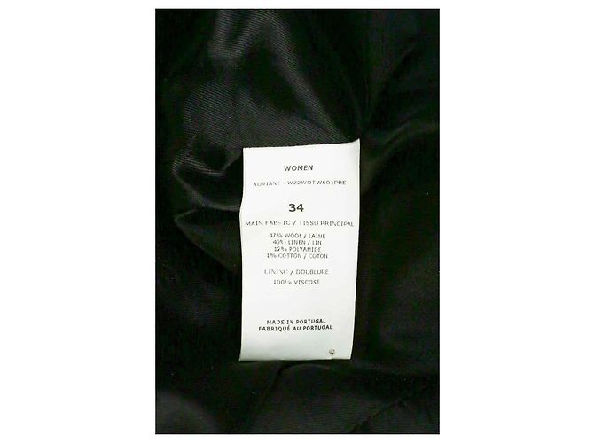 Autre Marque Abrigo de lana Officine Générale negro - vista 6