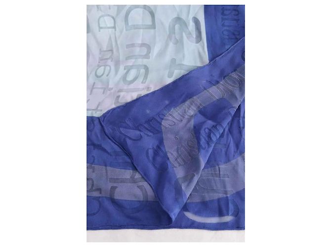 Chèche Dior azul de viscosa - vista 3