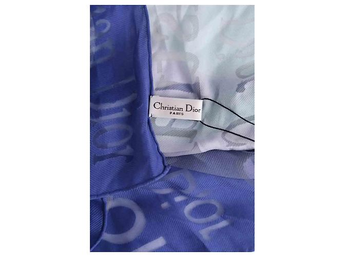 Chèche Dior azul de viscosa - vista 4