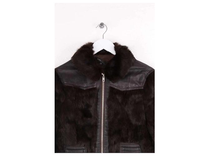 Chaqueta Marc Jacobs de piel marrón - vista 2