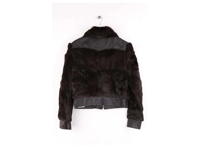Chaqueta Marc Jacobs de piel marrón - vista 3